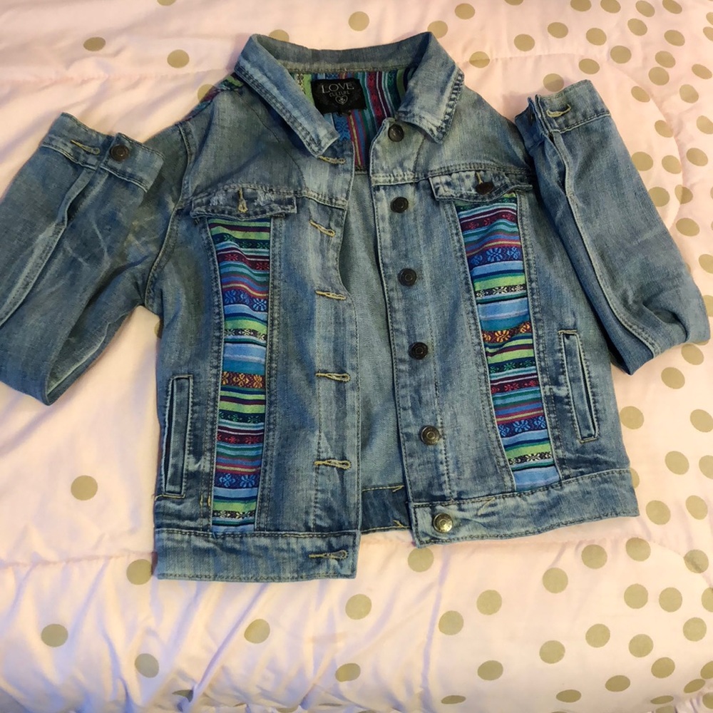 Multi Color Denim Jean Jacket